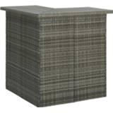 👉 Hoekbartafel 100x50x105 cm poly rattan grijs