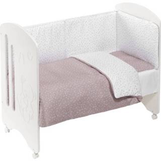 👉 Ledikant wit roze Interbaby Lovely Universo 124 X 64 Cm Wit/roze 4-delig 8435440342984