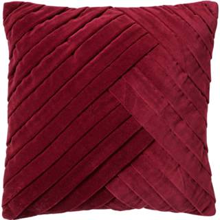 👉 Sierkussen Dutch Decor Gidi - Velvet 45x45 Cm Merlot 8714165638955