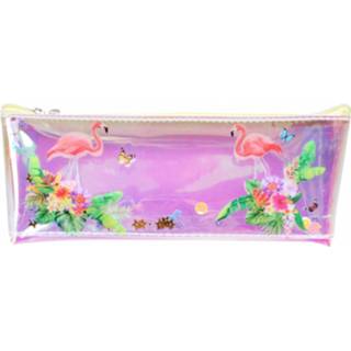 👉 Etui geel polyester meisjes I-total Flamingo 19 X 5 Cm 8720585121052