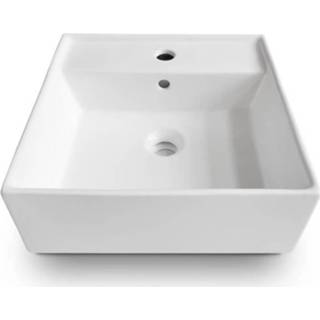 👉 Keramieken wastafel Oceanic Vierkante Keramiek 41,5x41,5x15 Cm Lenã 3612407483231
