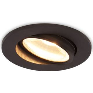 👉 Inbouwspot zwart aluminium a+ extra warm wit Dimbare LED Sierra ultra dun 5 Watt 3 CCT IP65 360° kantelbaar 8720365422935