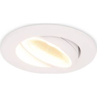 👉 Inbouwspot wit aluminium a+ extra warm Dimbare LED Sierra ultra dun 5 Watt 3 CCT IP65 360° kantelbaar 8720365422942