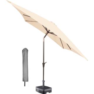 👉 Vierkante parasol Kopu® Malaga 200x200 Cm Met Hoes - Naturel 8720629440248