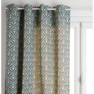 👉 Gordijn blauw Chenille Jacquard - 140 X 260 Cm 3560233807908