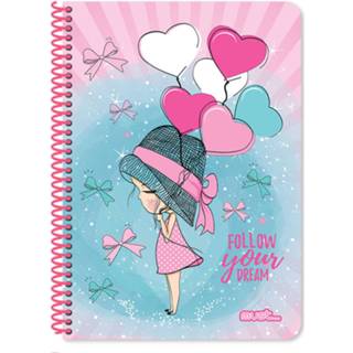 👉 Notitieboek roze papier meisjes Must Dream A4 60 Vellen 8720585140176