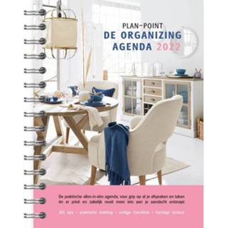 👉 Agenda roze wit papier Plan-point Organizing 2022 A5 Roze/wit 8716467673788