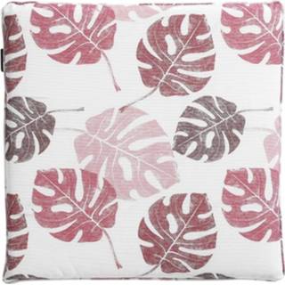 👉 Zitkussen wit roze katoen polyester Madison Donna 50 X Cm Katoen/polyester Wit/roze 8713229297237