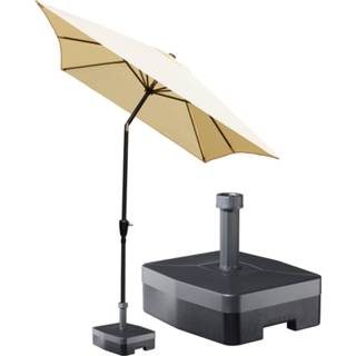 👉 Rechthoekige parasol Kopu® Bilbao 150x250 Cm Met Voet - Naturel 8720629440101