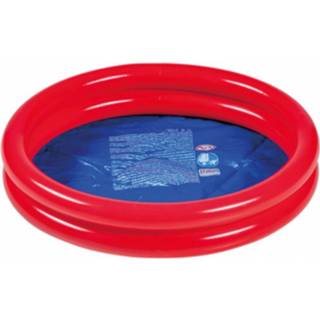 Opblaaszwembad rood blauw PVC Wehncke Junior 60 X 15 Cm Rood/blauw 4008332777146