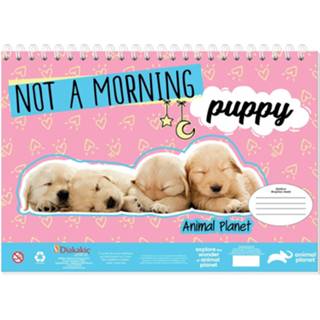 👉 Kleurboek roze papier Animal Planet Met Stickers Puppy 33 Cm 8720585088102