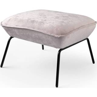 👉 Poef Dutch Decor Scott - Velvet 57x51x40 Cm Pumice Stone 8714165644079