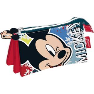 👉 Etui rood polyester Disney Mickey Mouse 21 X 3,5 11 Cm 8430957138020