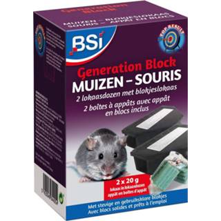 👉 Zwart Bsi ??????Lokaasdoos Generation Block 40 Gram 2 Stuks 5420046644054