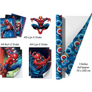 Schoolpakket - Spider-man Voetbal Kaftpapier En Schriften 9098998034429
