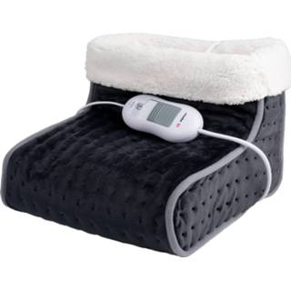 👉 Elektrische voetenwarmer grijs Alpina - Wasbaar 3 Warmtestanden Donkergrijs 8711252266329