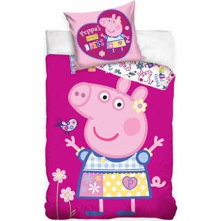 👉 Dekbedovertrek roze katoen Peppa Pig Pretty Dress 140 X 200 Cm 5902689481888