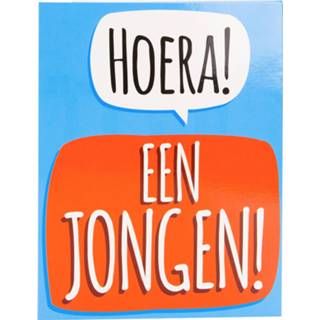 👉 Wenskaart blauw jongens Paper Dreams Hoera! Een Jongen! 16 X 12,5 Cm 8716764127373