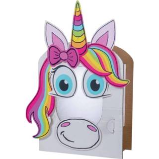 👉 Lampion wit karton meisjes Tib Unicorn 20 Cm 4002727134965