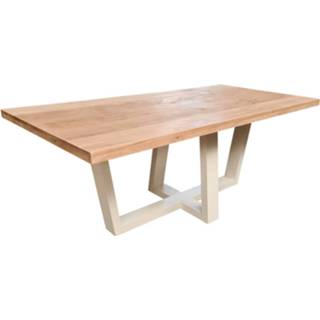 👉 Eettafel wit eikenhout Wood4you - Las Vegas 220lx78hx96d Cm 9110025715627