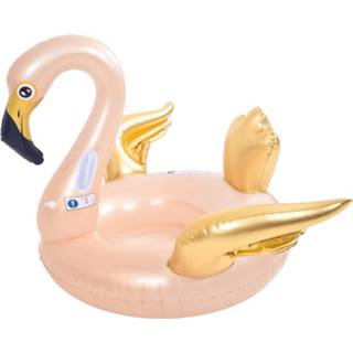 👉 Luchtbed roze goud Gebor - Grote Opblaasbare Flamingo Opblaas Met Handgrepen Opblaasbaar Zwemmen 8720359708243