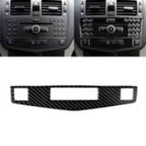 👉 Middenconsole koolstofvezel active Auto Panel Decoratieve Sticker voor Mercedes-Benz W204 C Klasse 2007-2010