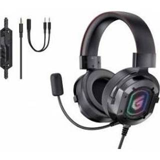 👉 Hoofdtelefoon zwart Conceptronic ATHAN03B hoofdtelefoon/headset Hoofdband 3,5mm-connector 4015867226414