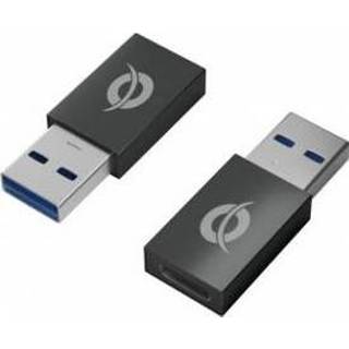 👉 Tussenstuk zwart Conceptronic DONN10G voor kabels USB A C 4015867226100
