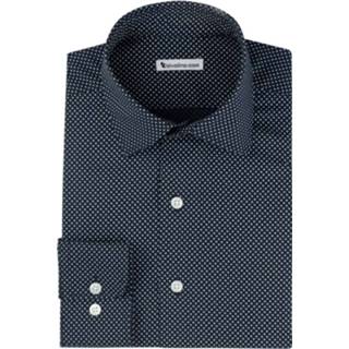 👉 Over hemd katoen blauw male mannen LARIANO - overhemd Micro-Print Bolletjes MICRO 8 7428473811955