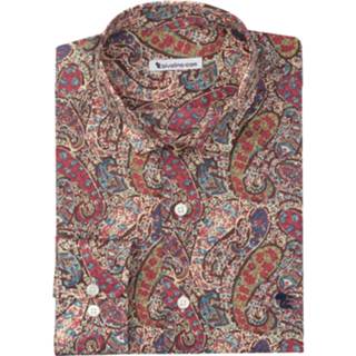 👉 Heren overhemd rood-bordeaux male mannen BERGAAMO - paisley tana lawn LIBERTY 2 7428471607253