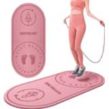 👉 Springmat roze active 8 mm TPE geluidsabsorberende en schokabsorberende Home Indoor Sports Fitness Mat (roze)