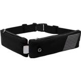 👉 Telefoontas zwart active 2 stuks lichtgewicht sportheuptas met dubbele zak Running Riding waterdichte mobiele (zwart)