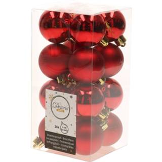 👉 Kerstboom rood active Ambiance Christmas decoratie kerstballen 16 stuks