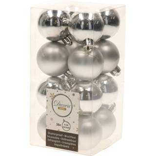 👉 Chique Christmas Kerstboom Decoratie Kerstballen Zilver 16 Stuks - Kerstbal