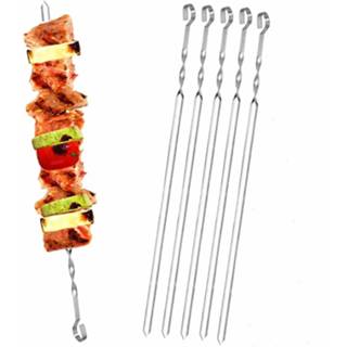 👉 Grill RVS B-Deal Spies - BBQ Spiesen Vlees/Groente/Vis 38 cm. 5 Stuks 6944450075888