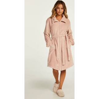 👉 Badjas roze vrouwen Hunkemöller Zip fleece 8720285499604