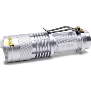 👉 Zaklamp zilver active 2 STKS Mini Zoom LED Dual-Purpose intrekbare (zilver)