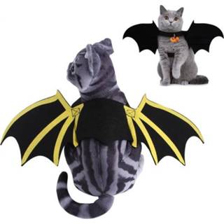 👉 Borstband s active 2 STUKS Huisdier Halloween Hond Kat Print Vleermuis Vleugels Props Grappige Kostuums, Maat: (Bell)