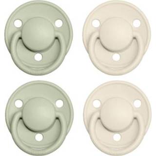 👉 Speen meisjes kleurrijk BIBS Fopspeen De Lux Ivoor/Sage 0-36 mnd, 4 st.