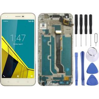 👉 Digitizer wit active Lcd-scherm en volledige montage met frame voor Vodafone Smart Ultra 6 VF-995N VF995N (wit)