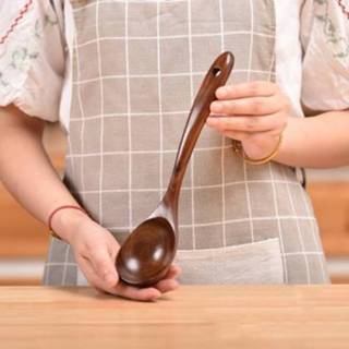 👉 Lepel houten teak active Non-stick Pot Scoop Servies Gebogen