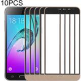 👉 Lens glas goud active 10 STKS Front Screen Outer voor Samsung Galaxy J3 (2016) / J320FN J320F J320G J320M J320A J320V J320P (Goud)