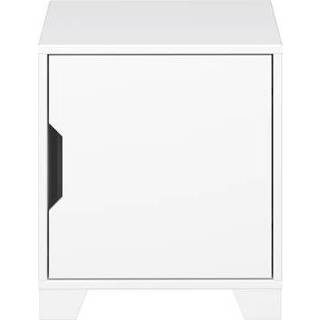 👉 Nachtkastje wit MDF scandinavisch Vestbjerg Aegir - Pure White
