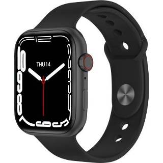 👉 Smartwatch zwart active I7 pro 1,75 inch kleurenscherm smartwatch, IP67 waterdicht, ondersteuning voor Bluetooth-oproep / hartslagmeting bloeddrukmeting bloedzuurstofbewaking slaapbewaking (zwart)