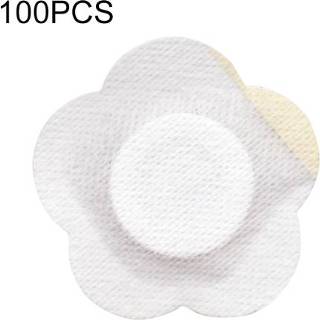 👉 Zelfklevend wondverband wit stof active 100 PCS 043 Pruimenbloesem-vormige Ademende Niet-geweven Zelfklevende Pad, Maat: 6 x 2 cm (Wit)