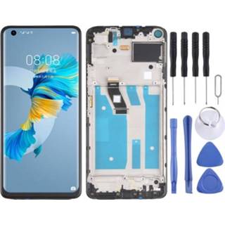 👉 Digitizer zwart active LCD-scherm en volledige montage met frame voor Huawei Mate 40 Lite (zwart)