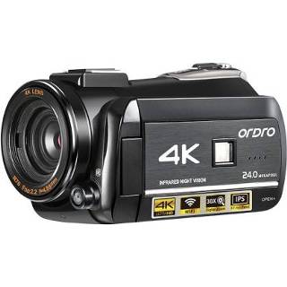 👉 Digitale camera zwart active ORDRO AC3 3.1 inch IPS-scherm 4K Full HD 13MP Nachtzicht WiFi Live-camcorder DV camera, stijl: standaard (zwart)