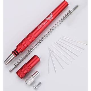 👉 Scheermesje rood active MM VWAN Magic Hairdressing Wenkbrauw Trimmen Graveerpen Scoren Roestvrijstalen scheermes (rood)