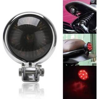 👉 Motorfiet zwart zilver active Speedpark 12V motorfiets gemodificeerd achterlicht remlicht voor Harley (zilver + zwart)