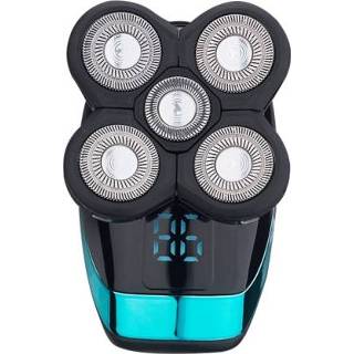 👉 Scheerapparat blauw active Elektrisch scheerapparaat Oplaadbaar Intelligent digitaal display Kaal tondeuse, stijl: